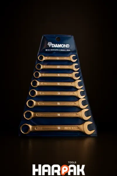 آچار یکسر تخت یکسر رینگی دیاموند ( 8 عددی )